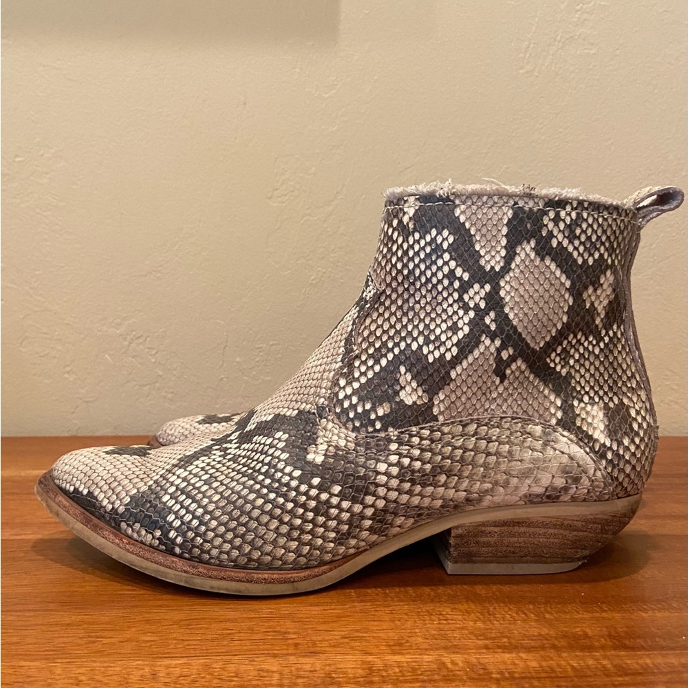 Dolce Vita Unity Snake Print Booties - image 1